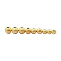 perla de cobre, metal, chapado en color dorado, Bricolaje & diverso tamaño para la opción & mate, dorado, 4-6mm, agujero:aproximado 1.3mm, 10PC/Bolsa, Vendido por Bolsa
