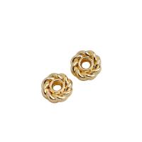 Brass Spacer Beads, 14K gold plated, DIY Approx 1.4mm 