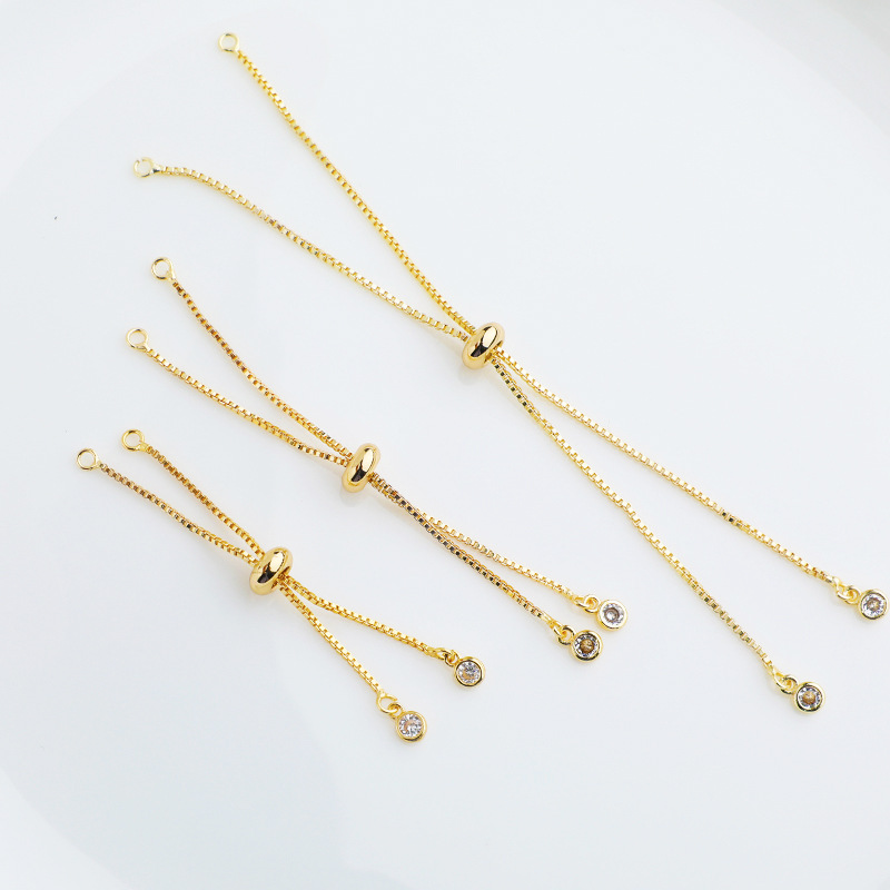 Brass Bracelet Chain, plated, DIY & different size for choice & box chain, more colors for choice, Sold By PC