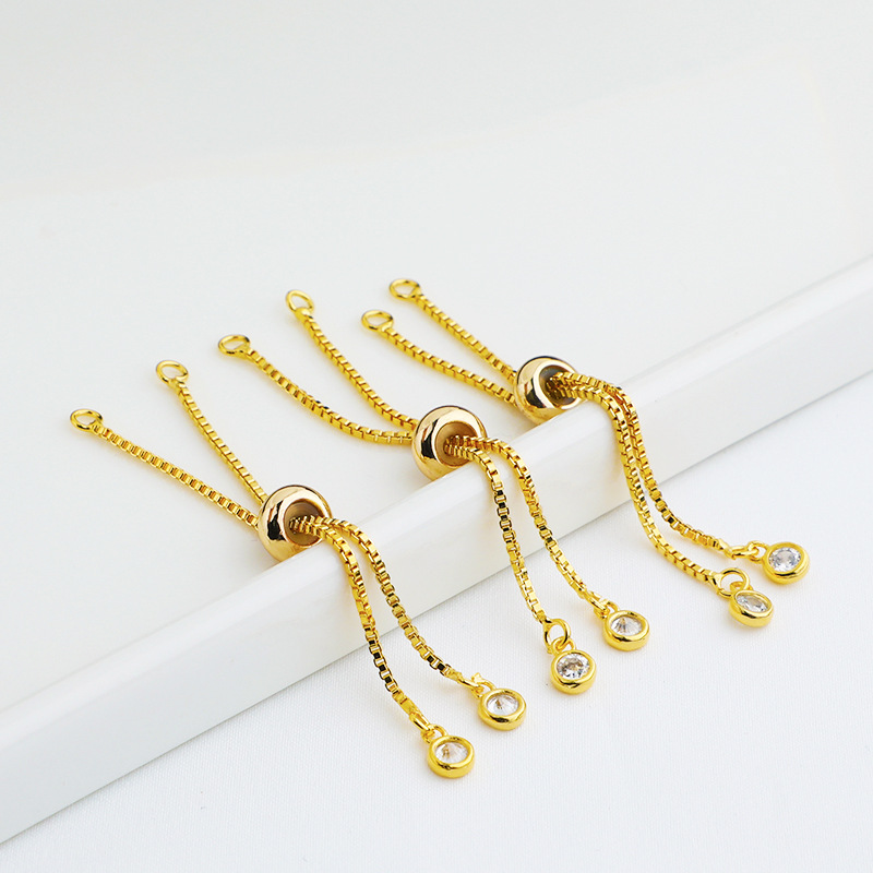 Brass Bracelet Chain, plated, DIY & different size for choice & box chain, more colors for choice, Sold By PC