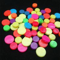 Perles en plastique de mode, Plat rond, moulage par injection, envoyé au hasard & DIY, multicolore, 2-5cm, Vendu par PC