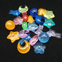 Perles en plastique de mode, animal, moulage par injection, envoyé au hasard & aucun trou, couleurs mélangées, 2-4cm, Vendu par PC