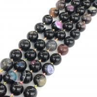 Natural Dragon Veins Agate Beads, Round, polished, DIY, mixed colors cm 
