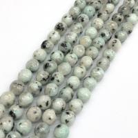 Perles Lotus Jasper , Rond, poli, DIY, couleurs mélangées cm, Vendu par brin