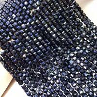 Natural Black Agate Beads, Square, DIY & faceted, black, 5-5.5mm cm 