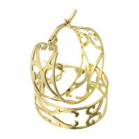 Stainless Steel Huggie Hoop Earring, fashion jewelry & for woman, golden 