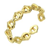 Brass Cuff Finger Ring, Adjustable & fashion jewelry & for woman, golden, 4mm 