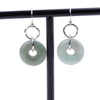 Gemstone Drop Earring, with Zinc Alloy, plated, fashion jewelry 