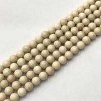 Einzelne Edelstein Perlen, Naturstein, rund, poliert, DIY & verschiedene Größen vorhanden, weiß, Länge:ca. 15 ZollInch, verkauft von Strang