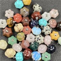Joyas de piedras preciosas colgante, Piedra natural, Calabaza, pulido, unisexo, color mixto, 12-13mm, aproximado 10PCs/Bolsa, Vendido por Bolsa
