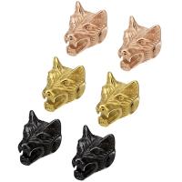 Stainless Steel Beads, Wolf, plated 