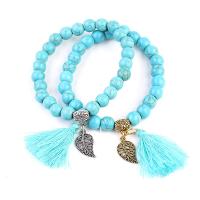Turquoise Bracelets, Natural Stone, with Stainless Steel, Unisex & anti-fatigue .5 Inch 