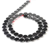 Magnetic Hematite Beads, Hexagon, polished, DIY, black cm 