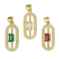 Cubic Zirconia Micro Pave Brass Pendant, fashion jewelry & micro pave cubic zirconia & for woman 
