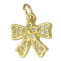 Cubic Zirconia Micro Pave Brass Pendant, fashion jewelry & DIY & micro pave cubic zirconia & for woman, golden Approx 3mm 