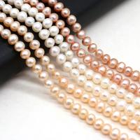 Perlas Patata Freshwater, Perlas cultivadas de agua dulce, Bricolaje, más colores para la opción, 5-5.5mm, longitud:36 cm, Vendido por Sarta