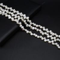 Perles de culture d'eau douce Keishi, perle d'eau douce cultivée, DIY, blanc, 7-8mm cm, Vendu par brin