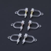 Resin Earring Clip Component, with Stainless Steel, plated, for woman 