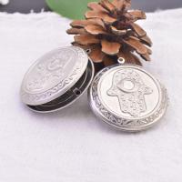 Moneda de acero inoxidable colgante medallón, Esférico, pulido, unisexo, color original, 45x47mm, Vendido por UD