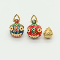 Enamel Brass Pendants, gold color plated, fashion jewelry 