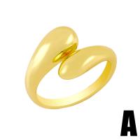 metal Anillo de dedo Cuff, chapado en color dorado, Joyería & diferentes estilos para la opción, dorado, Vendido por UD