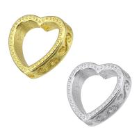 Zinc Alloy Spacer Beads, Heart, plated 