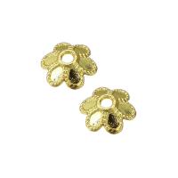Zinc Alloy Bead Caps, Flower, real gold plated 