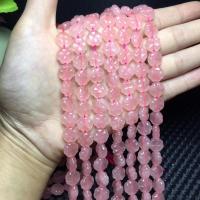 Natural Rose Quartz Beads, Four Leaf Clover, polished, DIY, pink cm 