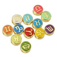 Enamel Brass Pendants, Lock and Key, gold color plated, fashion jewelry & DIY & for woman, golden Approx 3mm 