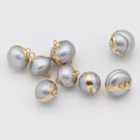 Perlas cultivadas de agua dulce Conector, con metal, chapado en color dorado, Joyería & Bricolaje, 8x16-10x18mm, Vendido por UD