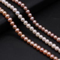 Perlas Redondas Freshwater, Perlas cultivadas de agua dulce, Esférico, Bricolaje, más colores para la opción, 5-5.5mm, longitud:aproximado 14.17 , Vendido por Sarta