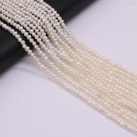 Potato Cultured Freshwater Pearl Beads, DIY, white, 3-3.5mm Approx 14.17 