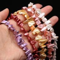 Muschelkern Perle, Unregelmäßige, DIY, weiß, 8x8-8x15mm, Länge:ca. 15 ZollInch, verkauft von Strang