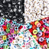 Acryl Alphabet Perlen, verschiedene Stile für Wahl, keine, ca. 100PCs/Tasche, verkauft von Tasche