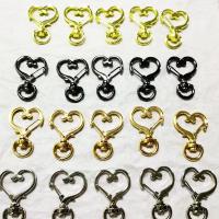 Zinc Alloy Key Clasp Finding, Heart, plated, Unisex Approx 