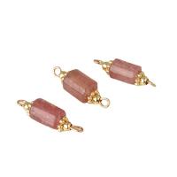 Gemstone Connector, with Zinc Alloy, gold color plated, DIY 