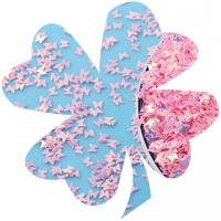 Plastic Sequin Beads, PVC Plastic, Butterfly 3mm 