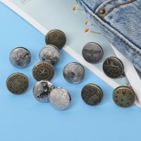 alliage de zinc bouton de jeans, Placage, styles différents pour le choix, plus de couleurs à choisir, 18mm, Vendu par PC
