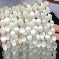 Katzenauge Perlen, poliert, DIY, weiß, 8x16mm, Länge:ca. 14.7 ZollInch, verkauft von Strang