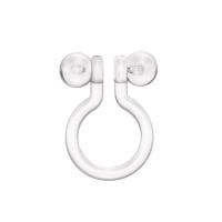 Resin Earring Clip Component, injection moulding, Unisex, clear Approx 