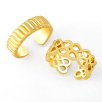銅 カフ指輪, ゴールドメッキ, ファッションジュエリー & 異なるスタイルを選択, 金色, 売り手 パソコン