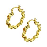 Brass Hoop Earring, real gold plated, for woman 