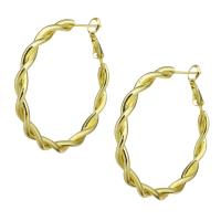 Brass Hoop Earring, real gold plated, for woman 