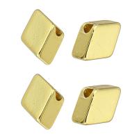 Zinc Alloy Jewelry Beads, Rhombus, real gold plated Approx 2mm 