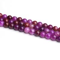 Природные чароита Бусы, Чароит, Круглая, DIY, фиолетовый, длина:38 см, продается Strand