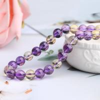 Natural Ametrine Beads, Round, DIY mixed colors Approx 15.35 