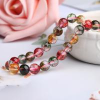 Knistern Quarz Perlen, rund, DIY & verschiedene Größen vorhanden, gemischte Farben, Länge:ca. 15.35 ZollInch, verkauft von Strang