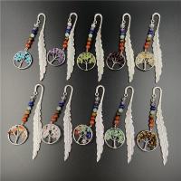 Zinc Alloy Bookmark, with Gemstone & Stainless Steel, platinum color plated & Unisex 200mm 