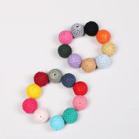 Perle acrylique, avec Caddice, DIY, couleurs mélangées, 20mm, Vendu par PC