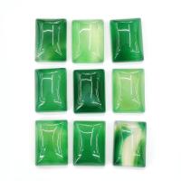 Green Agate Cabochon, Rectangle green 